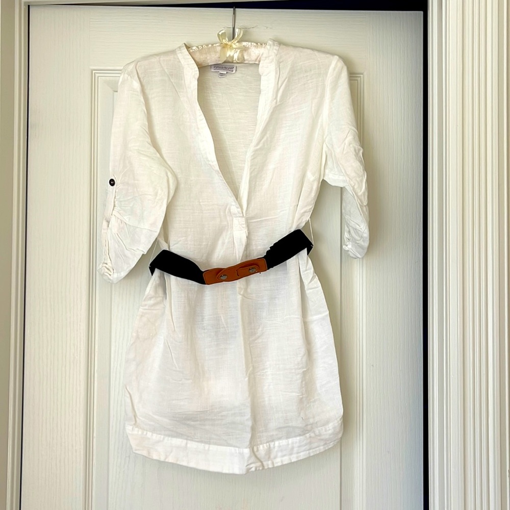 Belted maternity blouse - Picture 1 of 1